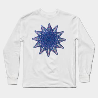 Spirograph Candy Shell Pattern Long Sleeve T-Shirt